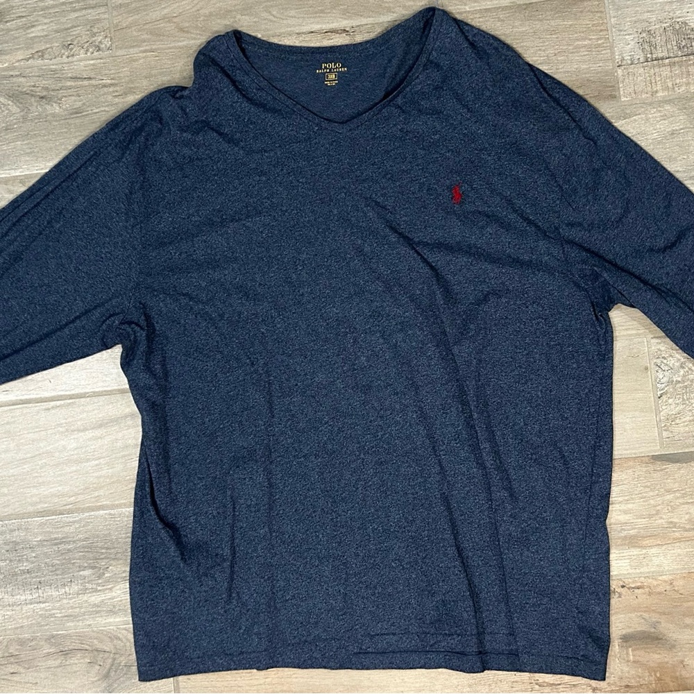 Polo Ralph Lauren V-Neck Sweater in Navy Blue